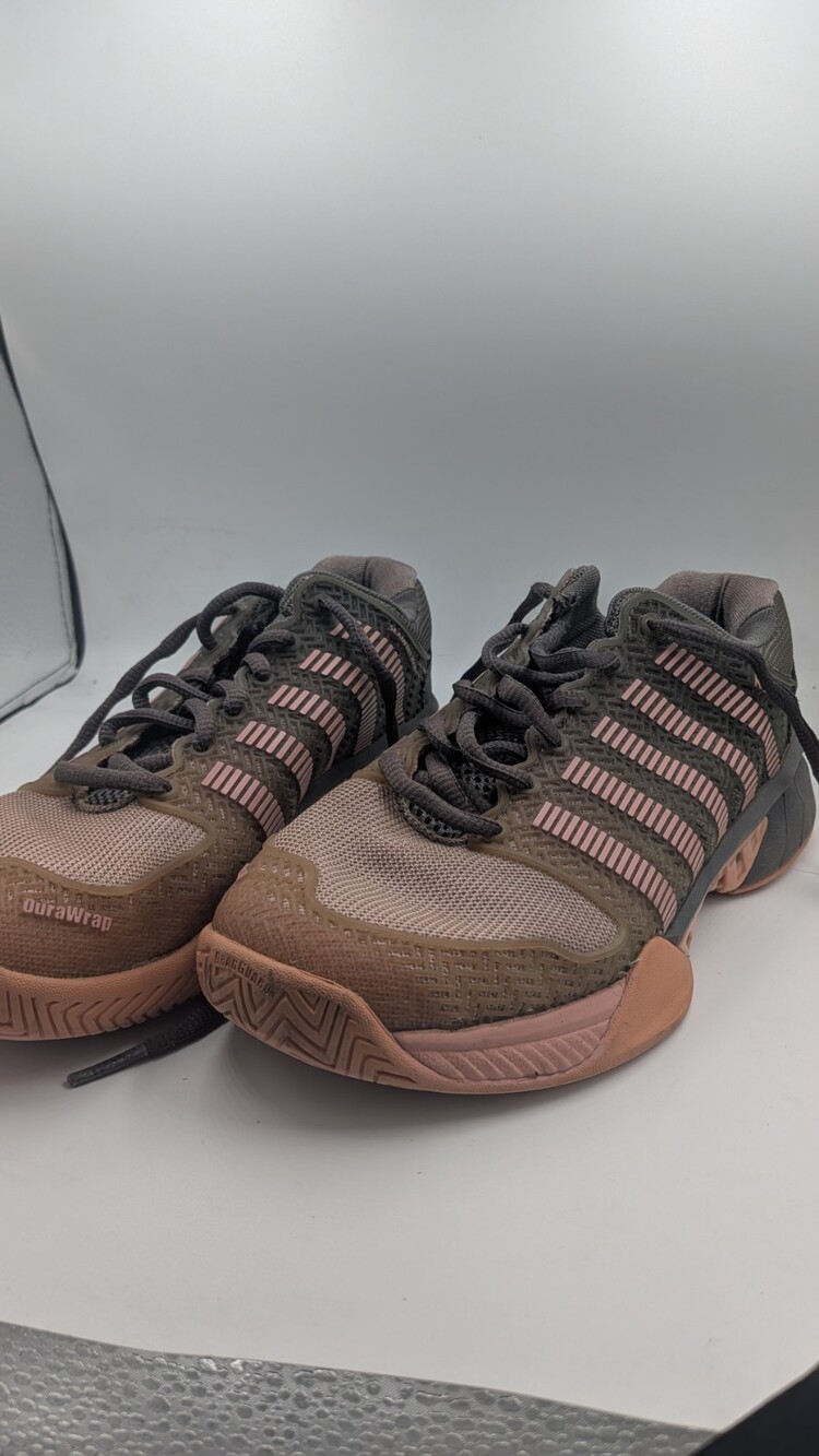 K-Swiss Women's Hypercourt Express Tennis Shoes Coral Gray  Size 8 Durawrap
